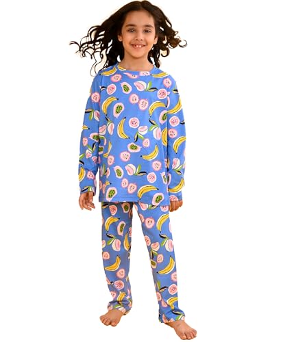 Image of Anthrilo Pure Cotton Printed Pyjama Set for Girls | Sleepwear | Night Suit, Night Wear | Long Sleeves T-Shirt & Pyjama | Regular Wear | 0-14 Years
