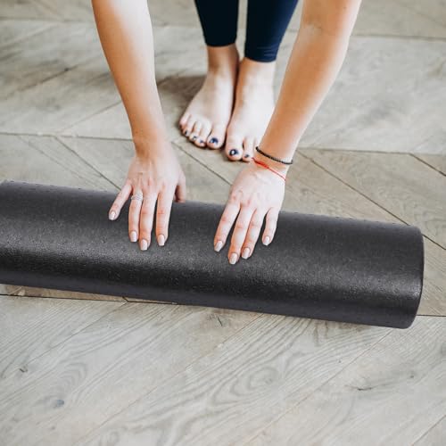 Rodillo de espuma para fitness GLEAVI EPP semicircular negro de 60 cm, suave, para masaje muscular en espalda, brazos y pies, ejercicio y yoga miniatura 4