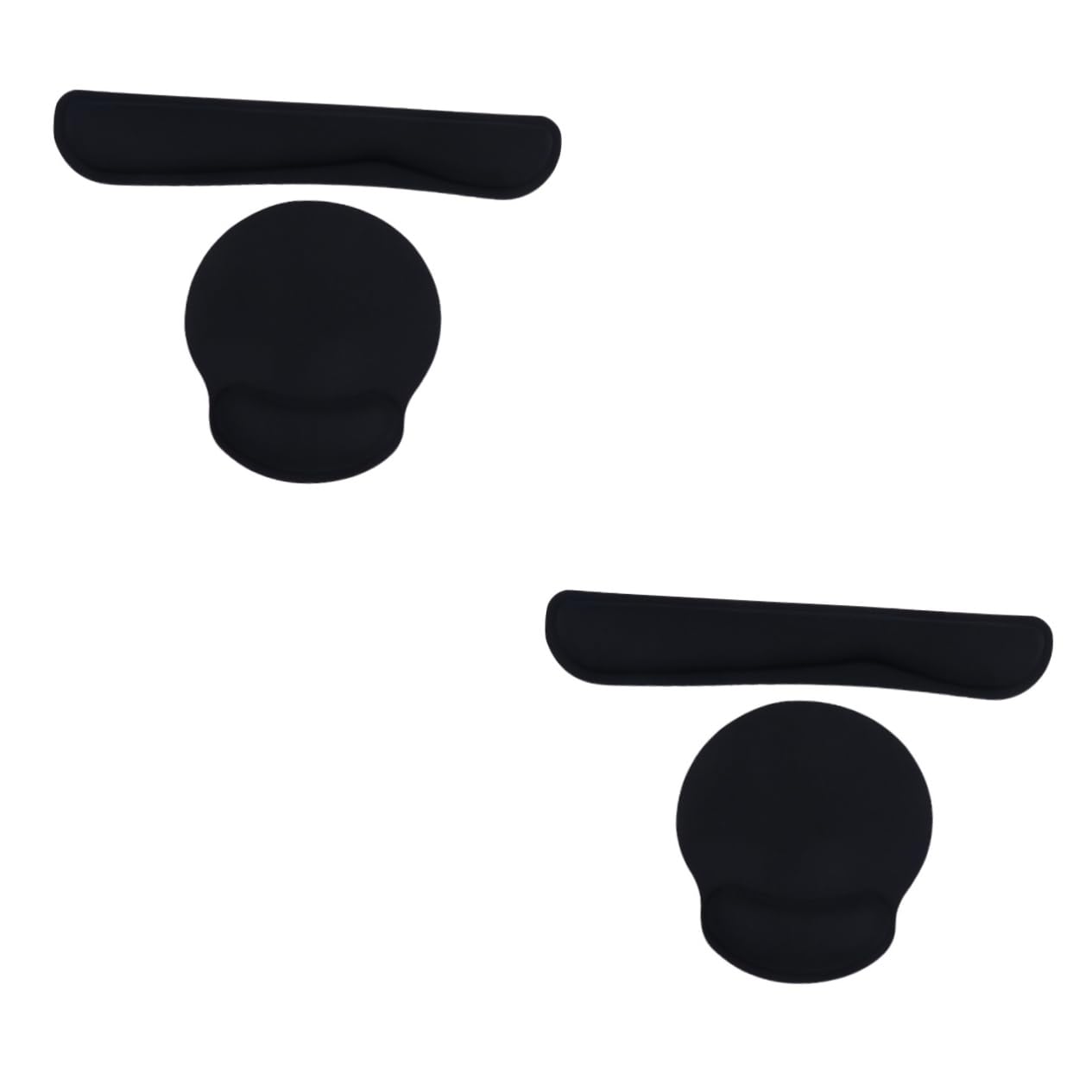 NUOBESTY 2sätze Ergonomisches Handgelenkstütz-set Aus Memory-schaum Teiliges Mauspad Und Tastatur-handauflage Rutschfest Elastisch Für Büro Und Gaming Schwarz