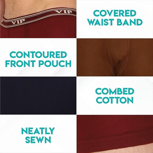 Image of VIP Men's Cotton Interlock Trunks (Pack of 5) Color May Vary