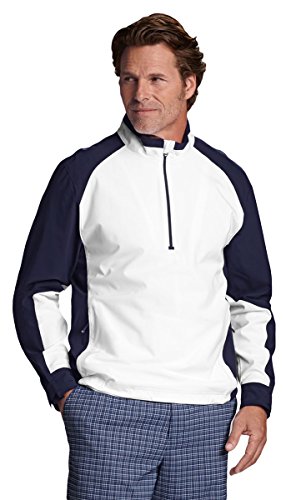 Cutter & Buck Mens Summit Long Sleeve 1/2 Zip Windbreaker Jackets, White, Medium Us #TOP1