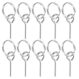 Homoyoyo Conectores de Acoplamiento para Varillas de Tienda de Campaña 12 Piezas de Hierro Galvanizado Resistentes, Anillos para Unión de Varillas y Pasadores para Camping, Senderismo