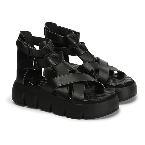 Image of Denill Women Synthetic Leather Strap Platform Sandals