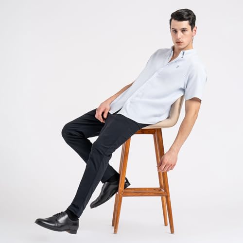 Image of Red Tape Dobby Half Slevee Button Down Shirt for Men | Your Go to for Comfort and Style