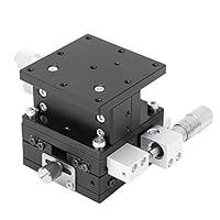 Manueller linearer XYZ 3-Achsen-Tisch, 60 x 60 mm Trimmlager-Abstimmplattform-Schiebetisch, linearer Positionierungsbühne Lager-Abstimmplattform-Schiebetisch, XYZ 3-Achsen-DOF