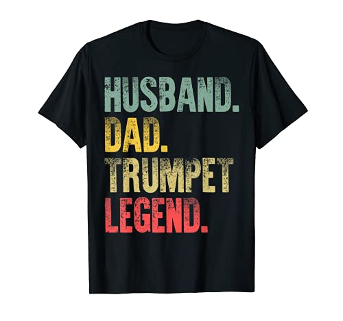 Hombre Funny Vintage T-Shirt Husband Dad Trumpet Legend Retro Camiseta