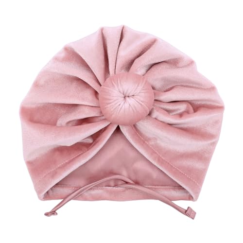 Image of Silky Satin Lined Turban Hat for Babies Infant Toddler Girls Boys Bonnet Newborn Cotton Beanie Little Kids Shower Caps