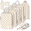 8 Set Khaki Checkered