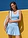 ATTRACO Golf Outfits for Women Workout Summer Dress Sets with Shorts Pleated Tennis Skirts Blue M