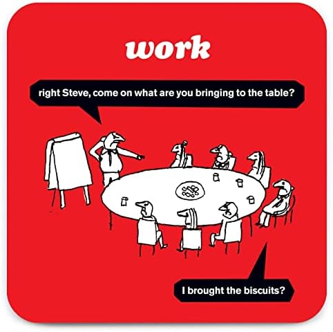 Modern Toss Official Funny 'Work Biscuits Coaster' - Small Gift Ideas For Him Her - Friends Birthday - Colleague Work Office - New Home Gift - Presents For Women Men - Sold By Brainbox Candy