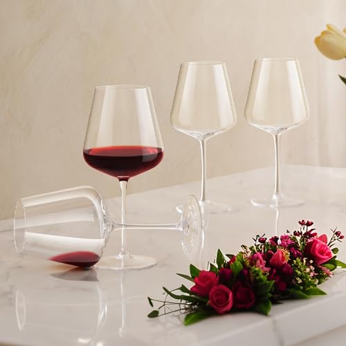 CnSneg Crystal Wine Glasses Set of 2, Large Wine Glass 25oz / 740ml, Hand Blown, Burgundy/Bordeaux Red Wine Glasses for Wedding, Anniversary, Christmas - image 5