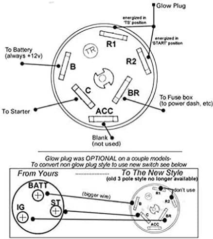 Ignition Switch Fits Mitsubishi Case Tractor Models 235, 245, 255, 1120, 1130, 1140, 234, 244, 254, MT20D, MT21, MT21D, MT22, S373D, for Beaver ST1820, ST1840, S470, S630D, S750