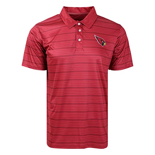 FOCO Arizona Cardinals NFL Mens Striped Polyester Polo - XXL