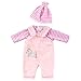 ZOEON Vestiti per Bambole per New Born Baby Doll, Abiti con Cappello per Bambolotti 35-43 cm (Rosa)