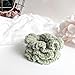 Velvet Scrunchies for Women, Girls, Handmade, Messy Bun Ponytail Holder Scrunchie, Set of 3 (Mint Green)