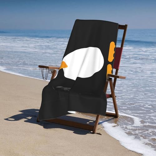 Serviette bain microfibre douce pingouin anti peau irritée