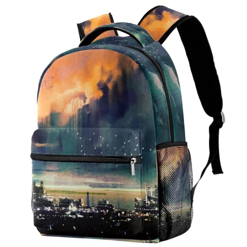 Sac à dos d'école multicolore et grand sac de voyage fille