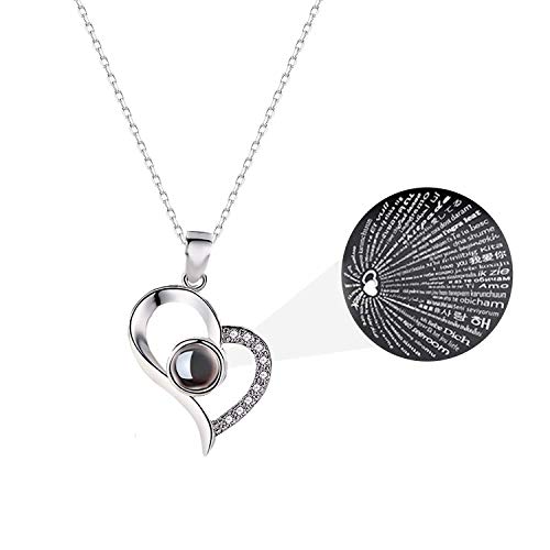 Preserved Real Rose Eternal Handmade Preserved Rose with I Love You Necklace 100 Languages Artificial Enchanted Real Rose Flower Love Memory Necklace Gifts for Birthday Anniversary Valentine\'s Day - Thumbnail 3