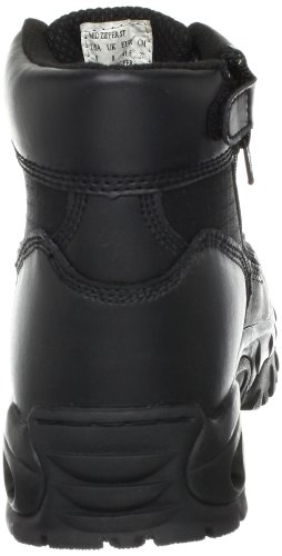 Men’s Tactical Steel Toe Work Boots Air-Tac 6” with Zipper - Oil & Slip Resistant Black Leather Boots3