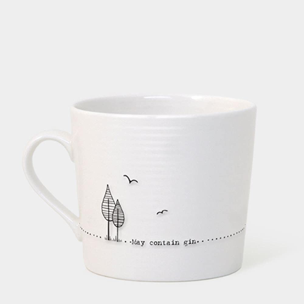 East Of India Multicolored Wobbly Mug -May Contain Gin - Keepsake Mug Gin Lover