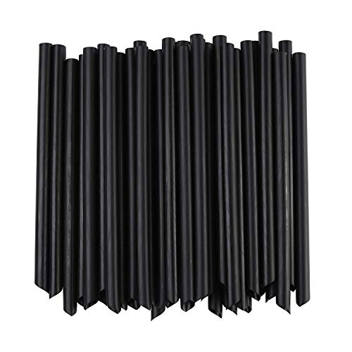 ALINK 100 Pitillos Plásticos Negros para Bubble Tea miniatura 2