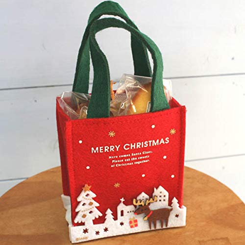 焼き菓子クリスマスプチギフトinフェルトバッグ(和歌山県産フルーツの焼き菓子3個入り手提げかばん)