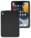 Veamor iPad Mini 6 Case Cover, Anti Slip Silicone Flexible Rubber Protective Bumper for Apple iPad Mini 6th Gen 8.3 Inch 2021, Kids Friendly/Drop Proof/Shockproof (Black)