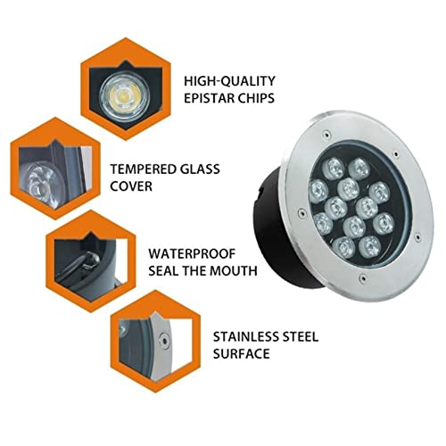Spot LED encastrable extérieur bâtiment éclairage sol chemin terrasse étanche - 6