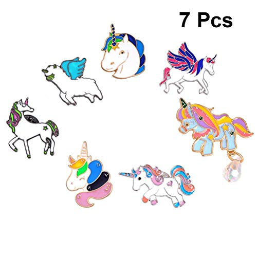 Amosfun broches Unicornio niños niños aleación