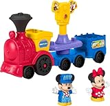 Fisher-Price Little People Toddler Toy Disney Jr Mickey & Minnie Musical Train with 2 Figures for Pretend Play Kids Ages 18+ Months