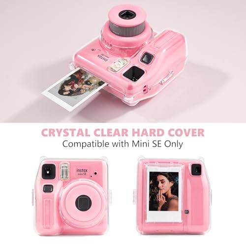 Funda Transparente para Fuji Mini SE con Correa Rosa miniatura 2