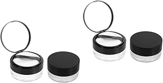 Beavorty 4 Pçs Caixa De Pó Solto De Malha Elástica Estojo De Pó De Banho Estojo De Pó Solto Estojo De Pó Solto Estojo De Pó Solto DIY Suportes De Espelho De Maquiagem Mini Recipientes De