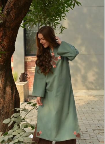 Image of Women's 60x60 Cotton Embroidered Kurta Pant Set