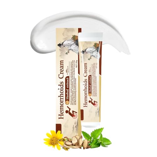 Natural Herbal Hemorrhoid Cream - Fast-Acting Hemorrhoids Treatment - Piles Treatment Extra Strength for Itching,Swelling,Discomfort - Haemorrhoids & Pile Cream - Sooth Pain Relief Pile Creams