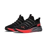 PUMA One4All Slip On Sneaker, Black-for All Time Red, 6 US Unisex Big Kid