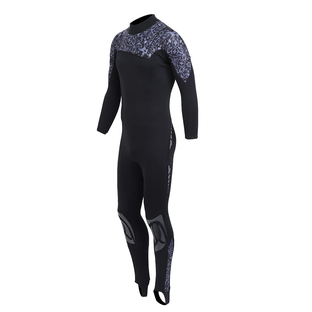 Costume da Bagno Subacqueo a Maniche Lunghe 3MM in Neoprene, Attrezzatura per Surf e Snorkeling, per Unisex, Grigio S