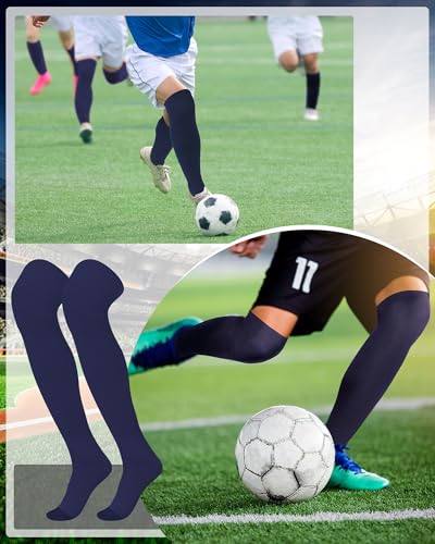 Image of Panitay 2 Pairs Over The Knee Baseball Socks High Football Softball Socks Sport Extra Long for Boys Girls Youth Women Men