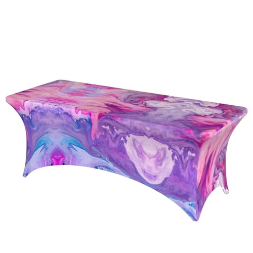 Nappe de table marbrée violette pour décoration de buffet de fête - 2