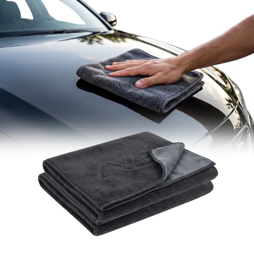 Image of Neodrift '400 GSM' Microfiber Cloth (Size - 40X40 Cm)(Set of 2 PC)(Colour - Gray)(Ultra Soft Cleaning Cloth for Car, Bike - Polishing, Detailing, Highly Absorbent)