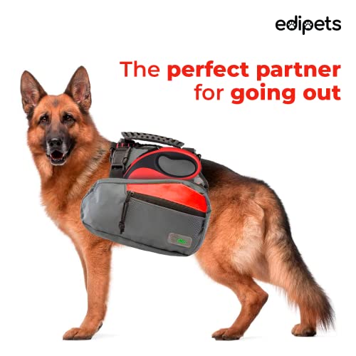 Edipets, Hundeleine, Ausziehbar und Einziehbar, 5 m, 8 m, Flexibel, für Training und Spaziergänge, für kleine, mittelgroße und große Hunde (Rot, 8 Meter)