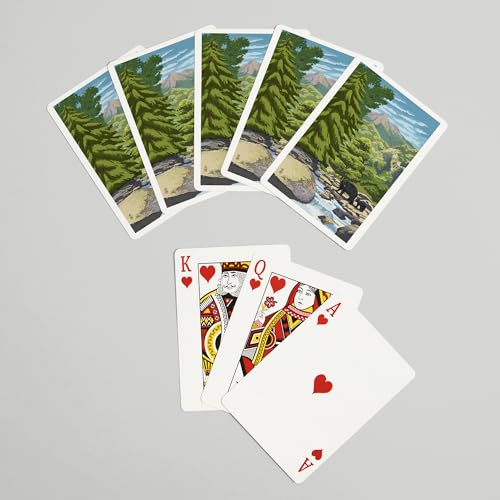 Baraja de Póker Black Bears and Stream 52 Cartas miniatura 7