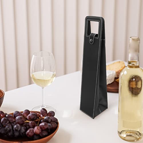 Zerodeko Sacola portátil de couro para vinho com isolamento térmico para vinho, sacola de vinho, sac