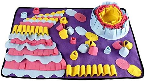 unkown HeyFun Dog Snuffle Mat Feeding Mat Pet Snuffle Mat Toy 70cmx50cm Foraging Stress Release Soft Nosework Blanket Anti-slip Training
