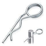 Nasxkji 20 Stück Splint Doppelt Federsplinte 3,5×90 mm Sicherungssplint Federstahl Federstecker für Schlepper Rasenmäher Landwirtschaftliche Outdoor-Ausrüstung