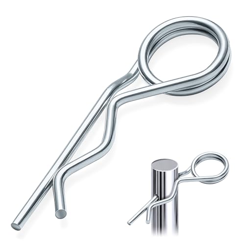 2 x 50 mm, 20 unidades de conectores de resorte doble, pasador de resorte para maquinaria agrícola, remolque, herramientas de jardín