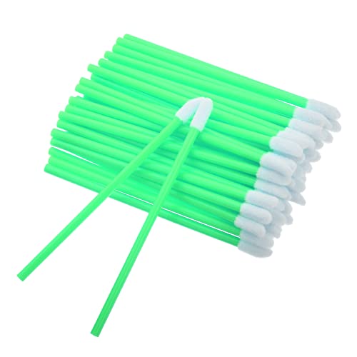 Auniwaig 50個 使い捨てリップブラシ リップスティック リップグロスワンド アプリケーターツール グリーン メイクアップリップブラシ 使い捨てリップスティックグロスワンド