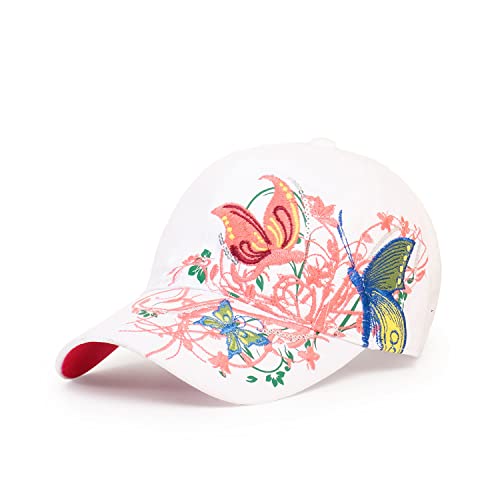 Image of Trucker Hats California H Womens Hat Trendy Creativity Flowers Butterfly Sequins Embroidered Baseball Cap