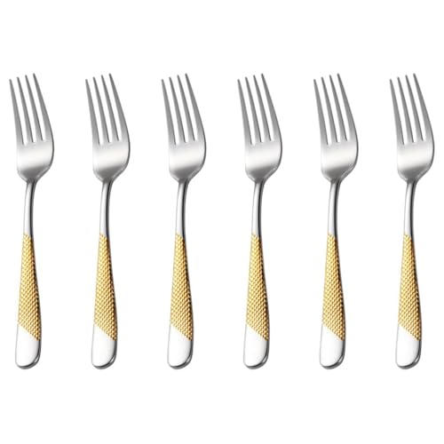 Image of Stainless Steel Forks, Table Forks Set for Home Kitchen, Restaurant, Dinner Table Cutlery Fork Set, Use for Home, Kitchen, Restaurant, Dishwasher Safe (6 Pcs Small Fork, Silver)