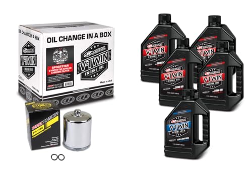 V-Twin Oil Change Kit Synthetic w/Chrome Filter, Sportster
