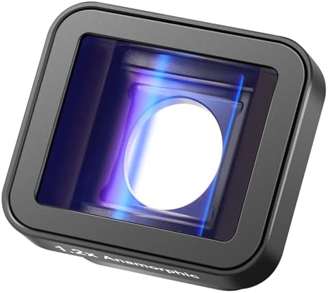 NEEWER 1.2X Anamorphic Lens Compatible with Hero 12 11 10 9 Black, Widescreen Cinematic Effect with Blue Flare, Anti Reflection Multi Coated HD Optical Lens, LS-56